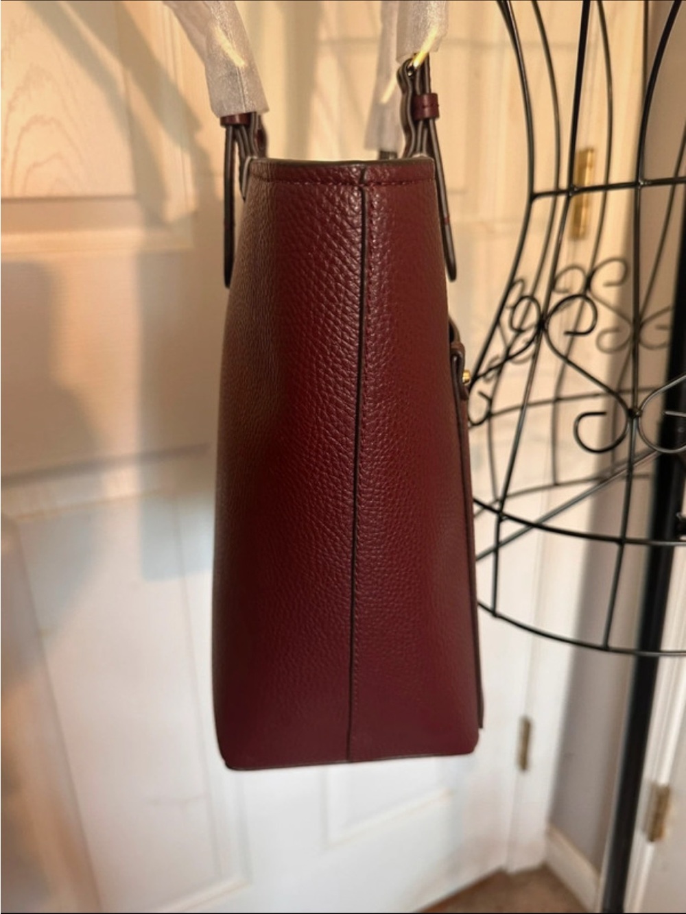 Michael Kors Burgundy Leather Tote Bag New with tags 50% off - Picture 6 of 6